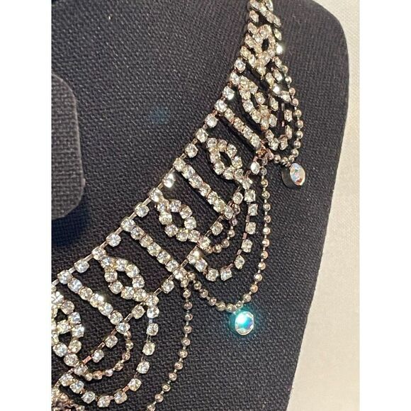 Wedding Bridal Party Jewelry Set crystal Rhinestone Necklace & Earrings Set 18" - Picture 8 of 13